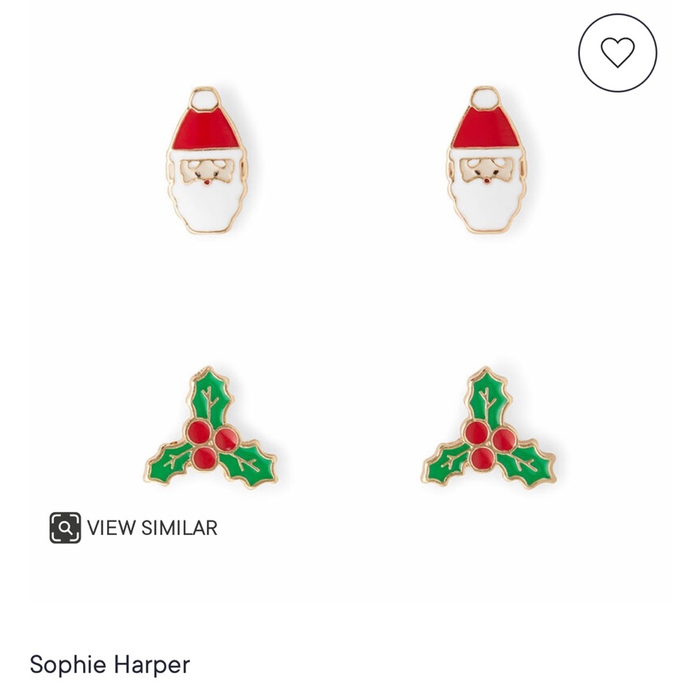 Sophie Harper (Rocksbox) Santa stud pack earrings